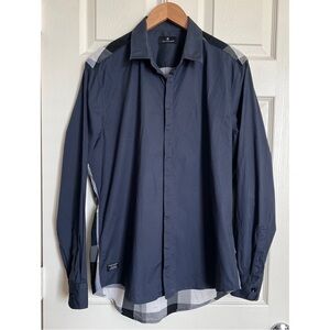 7 Diamonds long sleeve button down shirt Navy blue